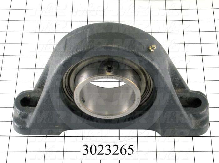 Mounted Bearing Units, Ball, Pillow Block Housing Type, 2.94" Inside Diameter, Slot 3/4"X 7/8" Mounting Holes, 11.25" Overall Length, 6.50" Height, 3.00" Base Width