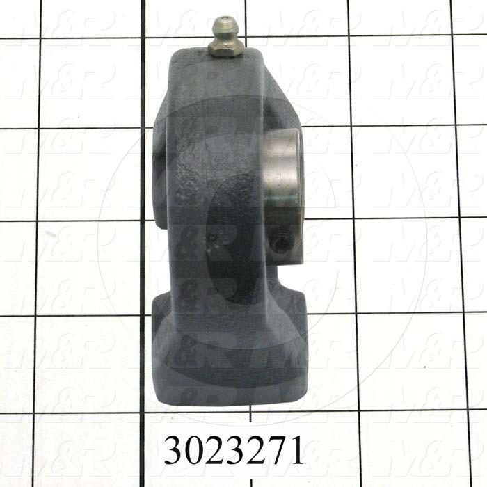 Mounted Bearing Units, Ball, Pillow Block Tapped Base Housing Type, 1.00" Inside Diameter, Tapped 3/8-16 X 1/2" Mounting Holes, 3.00 in. Overall Length, 2.81" Height, 1.51" Base Width