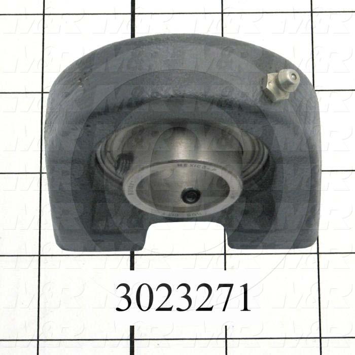 Mounted Bearing Units, Ball, Pillow Block Tapped Base Housing Type, 1.00" Inside Diameter, Tapped 3/8-16 X 1/2" Mounting Holes, 3.00 in. Overall Length, 2.81" Height, 1.51" Base Width