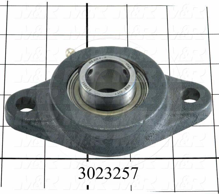 Mounted Bearing Units, Ball, Two-Bolt Flange Housing Type, 1.00" Inside Diameter, 15/32" Mounting Holes
