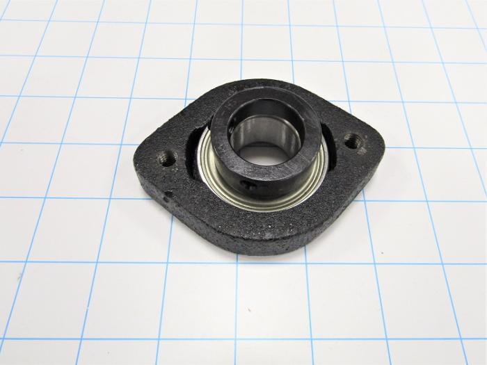 Mounted Bearing Units, Ball, Two-Bolt Flange Housing Type, 1.00" Inside Diameter, Double Sealed Seal Type, Tapped 5/16-18 Mounting Holes, 3.75" Overall Length, 2.88" Height, 0.75 in. Width