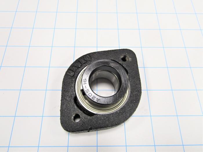 Mounted Bearing Units, Ball, Two-Bolt Flange Housing Type, 1.00" Inside Diameter, Double Sealed Seal Type, Tapped 5/16-18 Mounting Holes, 3.75" Overall Length, 2.88" Height, 0.75 in. Width