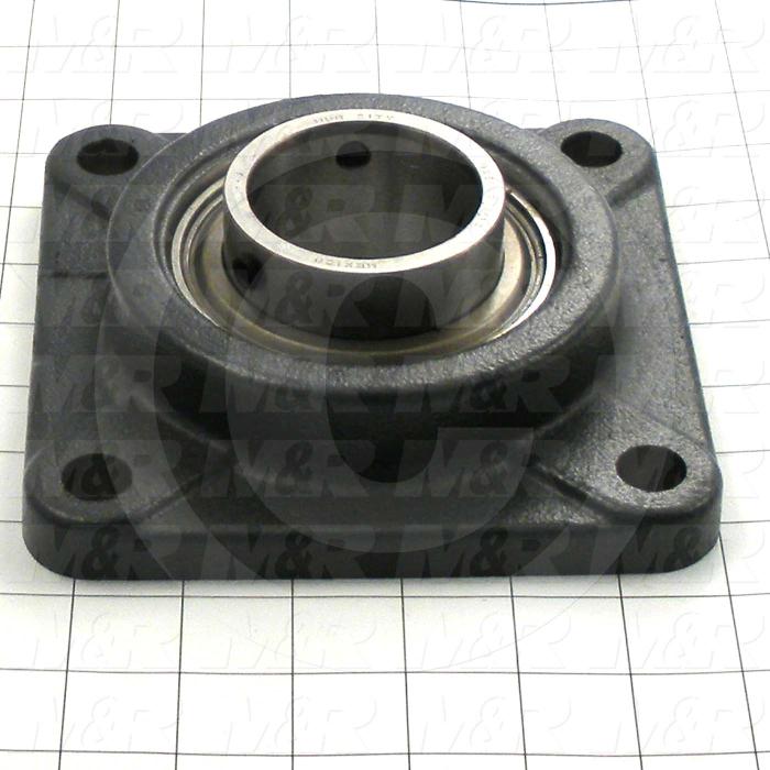 Mounted Bearing Units, Pillow Block Housing Type, 2.19" Inside Diameter, 5/8" Bolt Mounting Holes