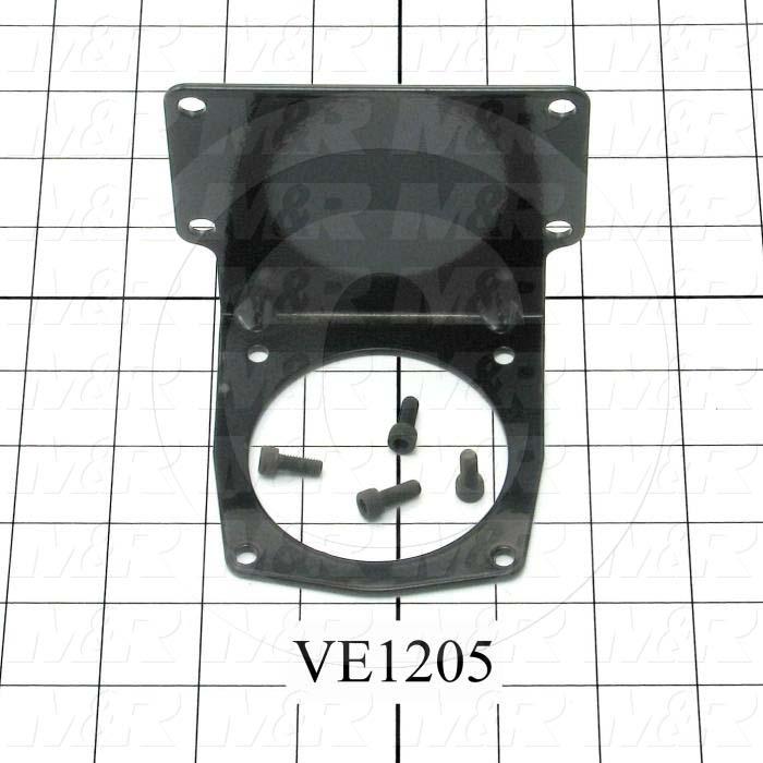 Mounting Brackets, Function Motor Mounting, Helios M&R Machines, 3.63" Length, 4.313" Width, 3.75" Height, 12 GA Thickness, Steel Material, Zinc Plated Finish
