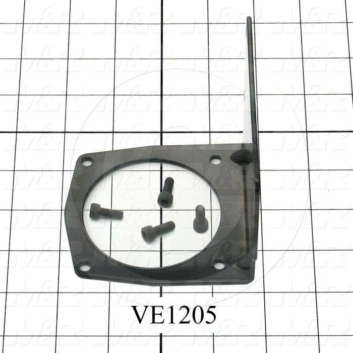 Mounting Brackets, Function Motor Mounting, Helios M&R Machines, 3.63" Length, 4.313" Width, 3.75" Height, 12 GA Thickness, Steel Material, Zinc Plated Finish
