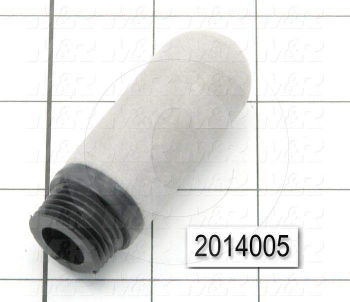 Muffler, 1/2 NPT Port Size IN, 25 dB Noise Reduction