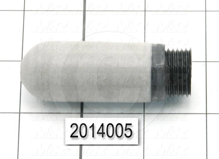 Muffler, 1/2 NPT Port Size IN, 25 dB Noise Reduction