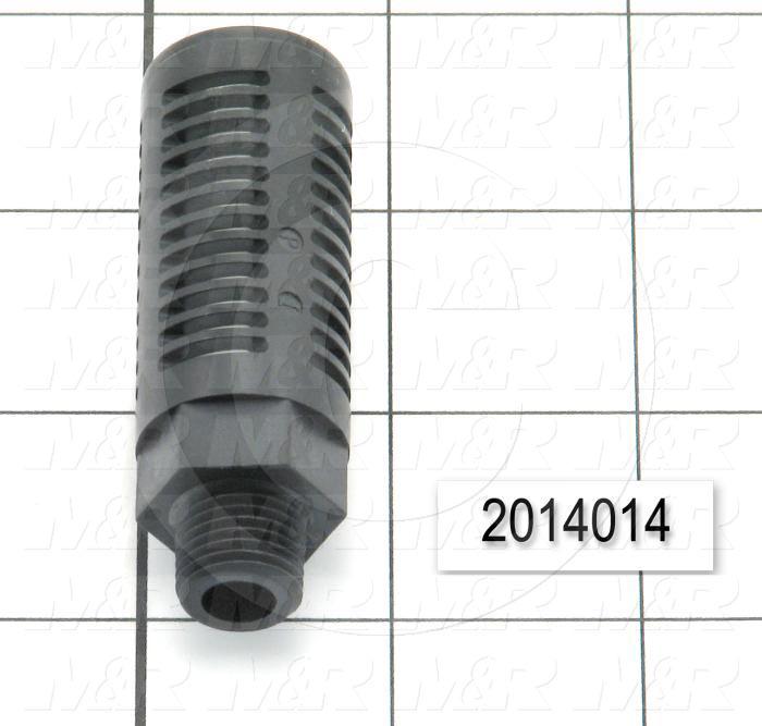 Muffler, 1/4 NPT Port Size IN, 25 dB Noise Reduction, 15 sqmm Effective Area