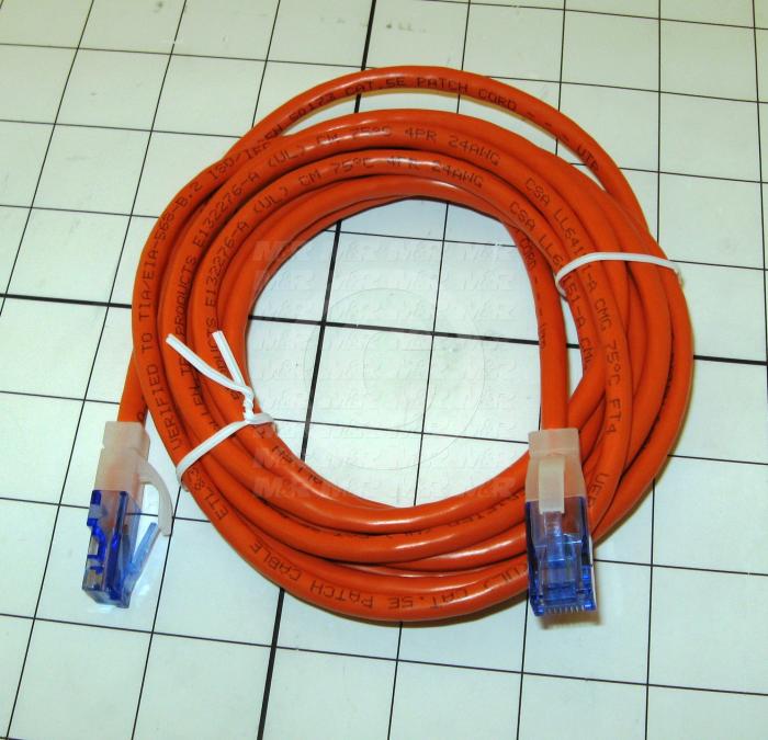 Network Cable, CAT5E, Straight Through, 10', Shielded, Orange