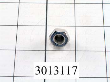 Nuts, Acorn Hex, 3/8-16 Thread Size, Right Hand, Brass, Nickel