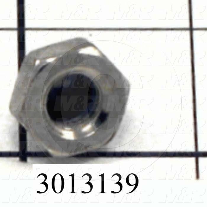 Nuts, Acorn Hex, 3/8-16 Thread Size, Right Hand, Steel, Nickel