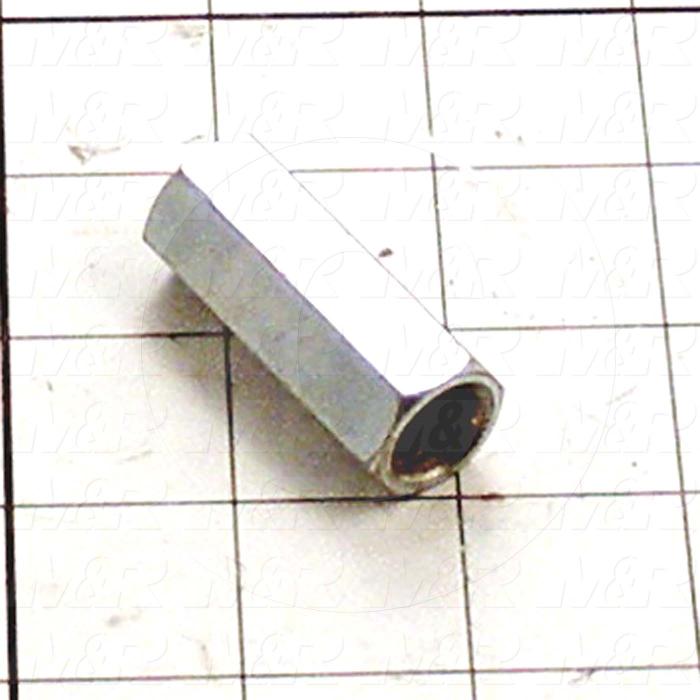 Nuts, Coupling, 1/2-20 Thread Size, Right Hand, 1.75" Thickness, Alloy Steel, Zinc