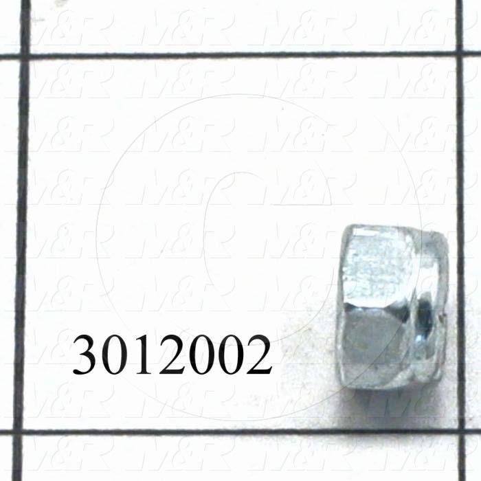 Nuts, Elastic Stop, 10-24 Thread Size, Right Hand, Steel, Zinc, With Nylon