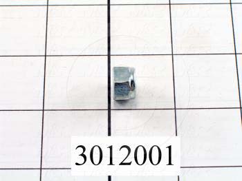 Nuts, Elastic Stop, 5/16-18 Thread Size, Right Hand, Steel, Zinc, With Nylon