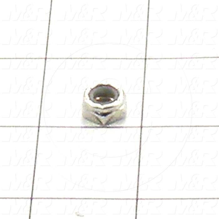 Nuts, Elastic Stop Jam, 1/4"-20 Thread Size, Right Hand, Steel, Zinc, With Nylon