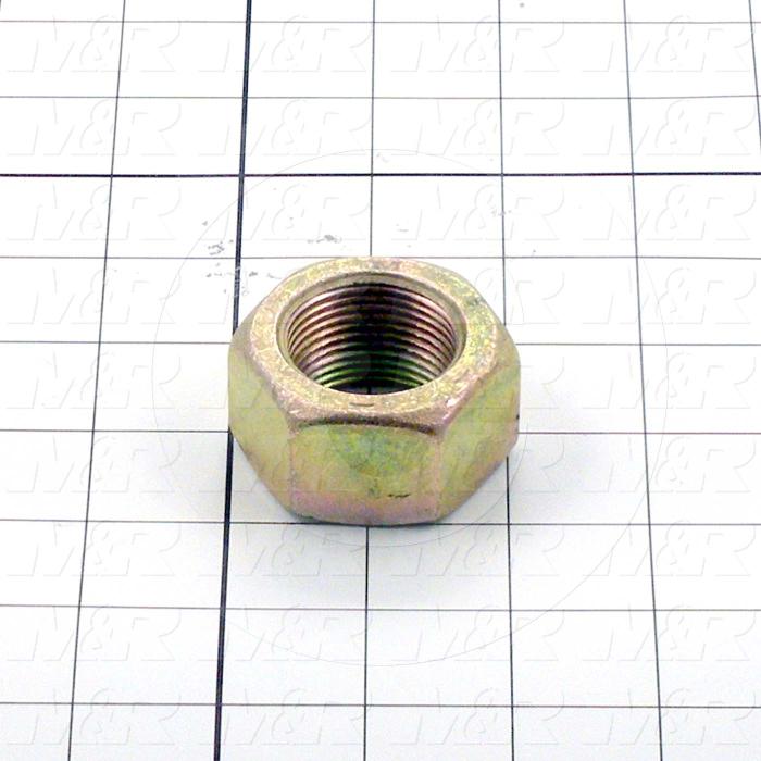 Nuts, Finish Hex, 1 1/4-12 Thread Size, Right Hand, Steel, Zinc