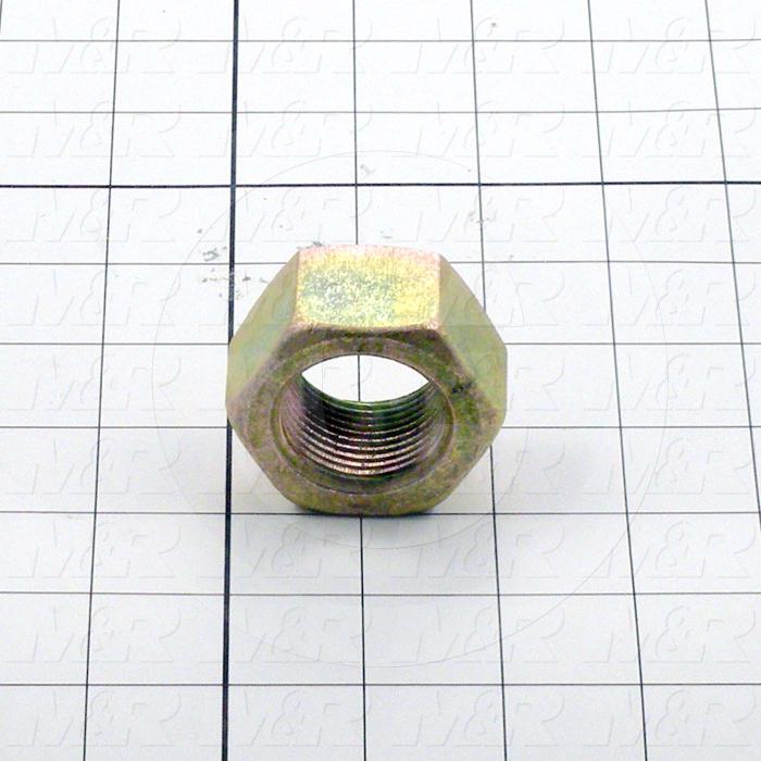 Nuts, Finish Hex, 1 1/4-12 Thread Size, Right Hand, Steel, Zinc