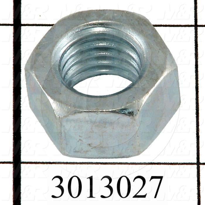 Nuts, Finish Hex, 1/2-13 Thread Size, Right Hand, Steel, Zinc