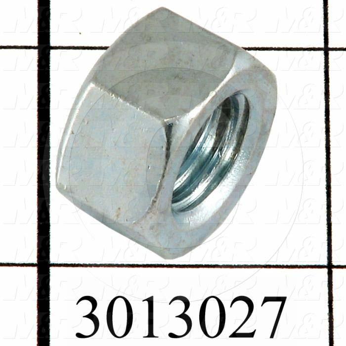 Nuts, Finish Hex, 1/2-13 Thread Size, Right Hand, Steel, Zinc