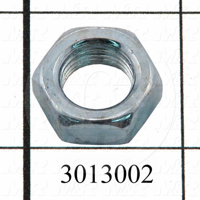 Nuts, Finish Hex, 1/2-20 Thread Size, Right Hand, Steel, Zinc