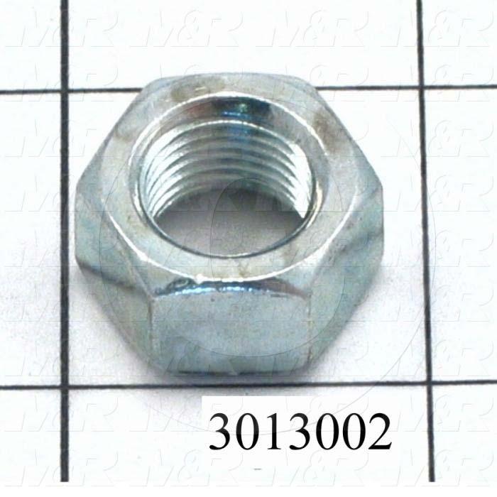 Nuts, Finish Hex, 1/2-20 Thread Size, Right Hand, Steel, Zinc