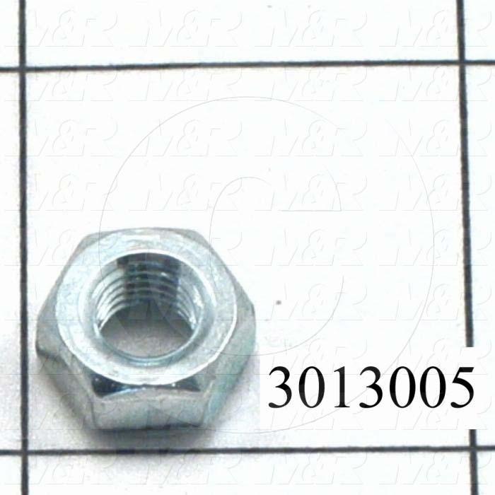 Nuts, Finish Hex, 1/4-28 Thread Size, Right Hand, Steel, Zinc