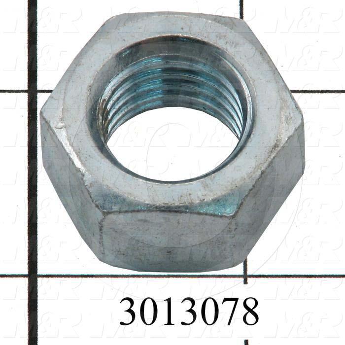 Nuts, Finish Hex, 3/4-10 Thread Size, Right Hand, Steel, Zinc