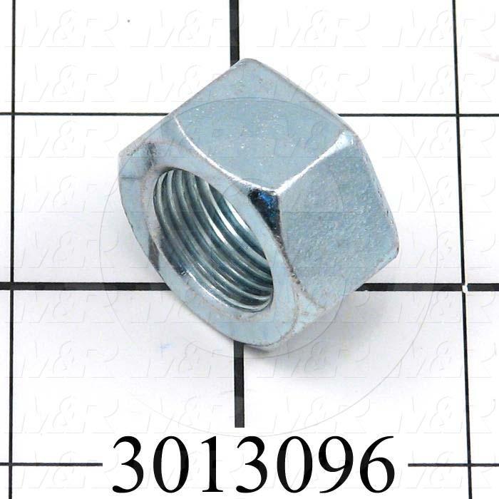 Nuts, Finish Hex, 3/4-16 Thread Size, Right Hand, Steel, Zinc