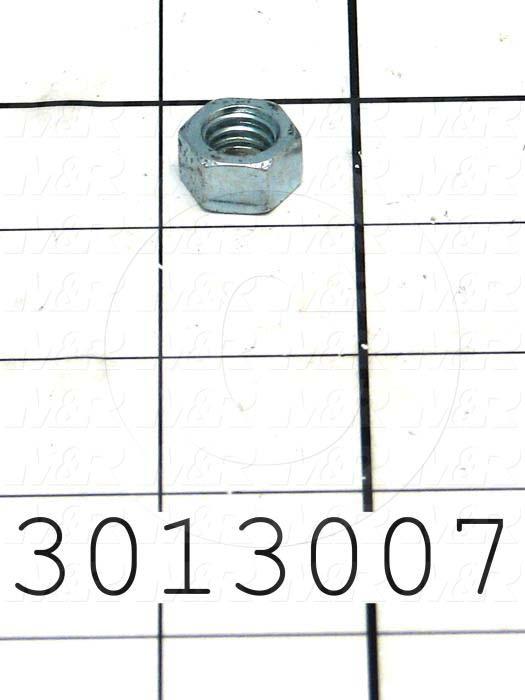 Nuts, Finish Hex, 3/8-16 Thread Size, Right Hand, Steel, Zinc