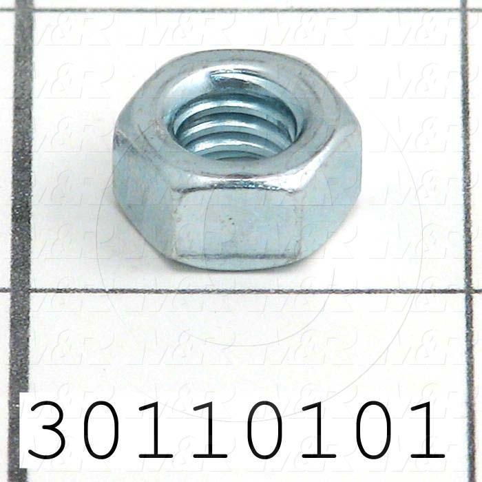 Nuts, Finish Hex, 5/16-18 Thread Size, Right Hand, Steel, Zinc