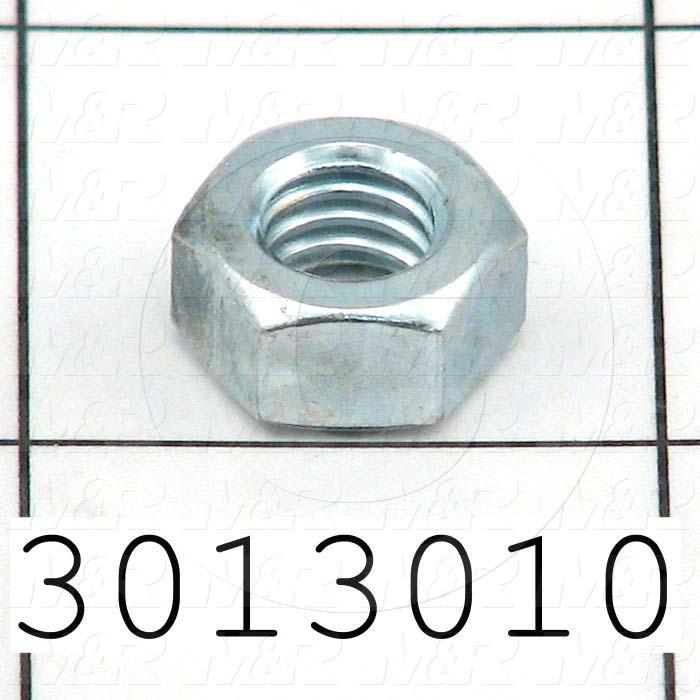 Nuts, Finish Hex, 5/16-18 Thread Size, Right Hand, Steel, Zinc