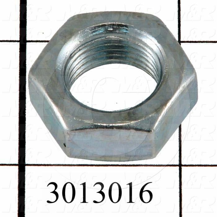 Nuts, Finish Hex, 5/8-18 Thread Size, Right Hand, Steel, Zinc
