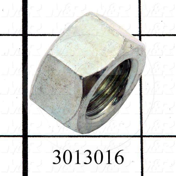 Nuts, Finish Hex, 5/8-18 Thread Size, Right Hand, Steel, Zinc