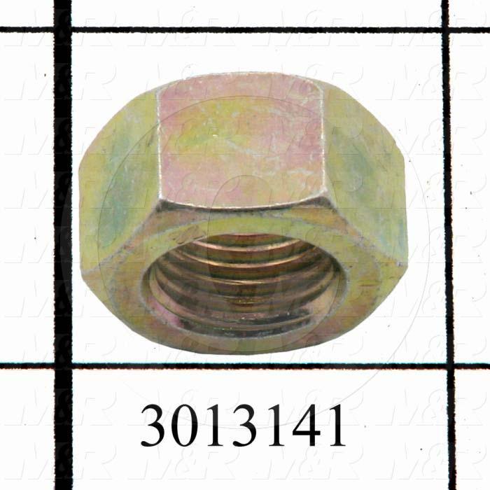 Nuts, Finish Hex, Grade Class 8, 1/2-20 Thread Size, Right Hand, Steel, Zinc