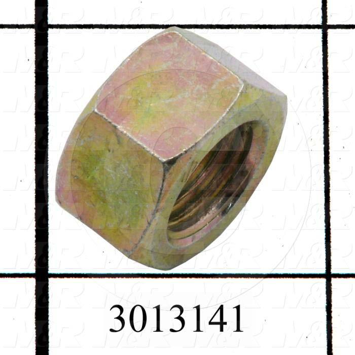 Nuts, Finish Hex, Grade Class 8, 1/2-20 Thread Size, Right Hand, Steel, Zinc