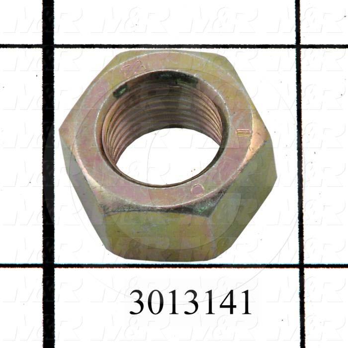 Nuts, Finish Hex, Grade Class 8, 1/2-20 Thread Size, Right Hand, Steel, Zinc