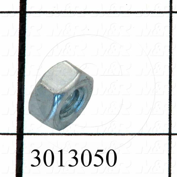 Nuts, Finish Hex Jam, 1/2-13 Thread Size, Right Hand, Steel, Zinc
