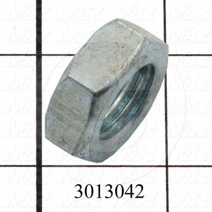 Nuts, Finish Hex Jam, 3/4-10 Thread Size, Right Hand, Steel, Zinc
