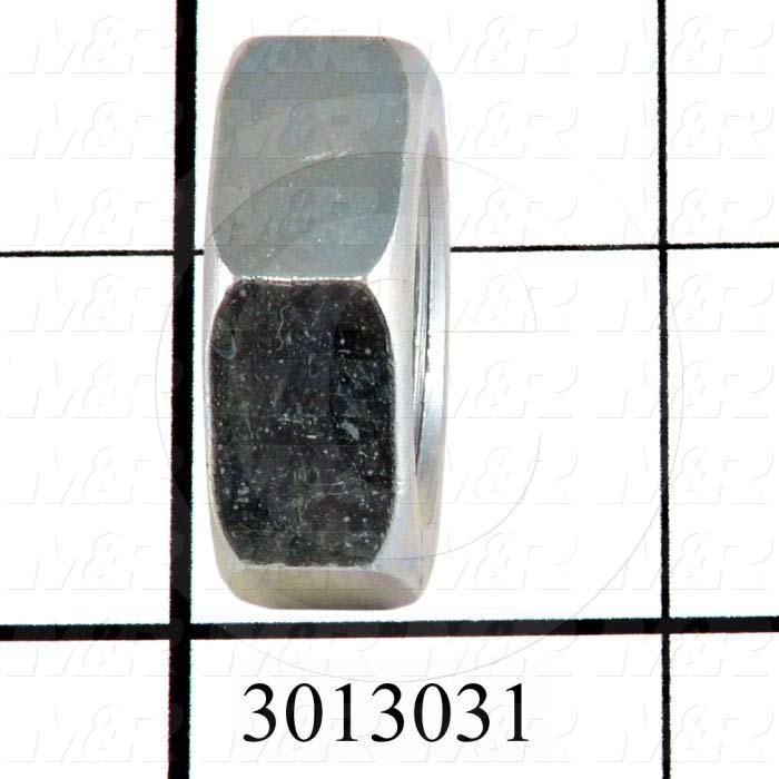 Nuts, Finish Hex Jam, 3/4-16 Thread Size, Right Hand, Steel, Zinc