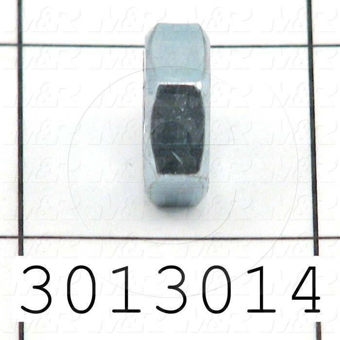 Nuts, Finish Hex Jam, 3/8-16 Thread Size, Right Hand, Steel, Zinc