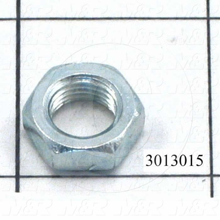 Nuts, Finish Hex Jam, 3/8-24 Thread Size, Right Hand, Steel, Zinc