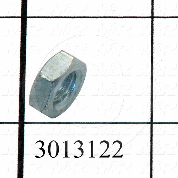 Nuts, Finish Hex Jam, 5/16-18 Thread Size, Right Hand, Steel, Zinc
