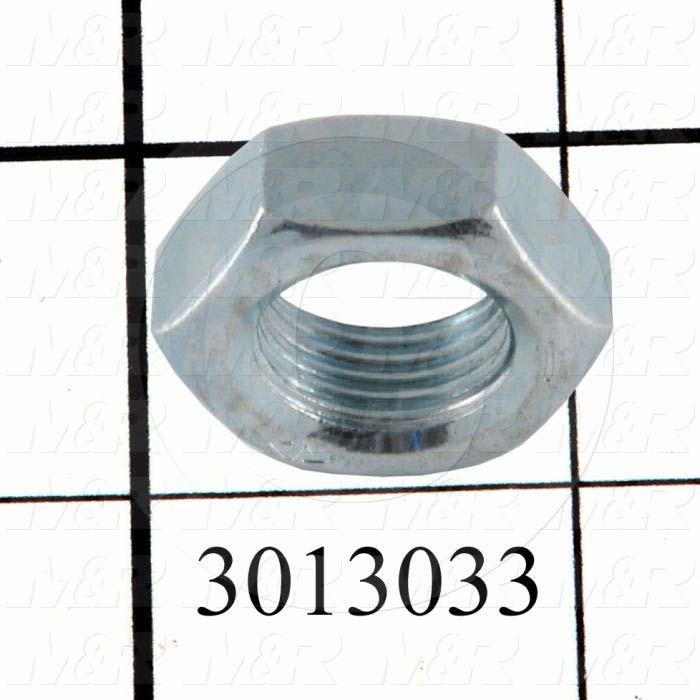 Nuts, Finish Hex Jam, 5/8-18 Thread Size, Right Hand, Steel, Zinc