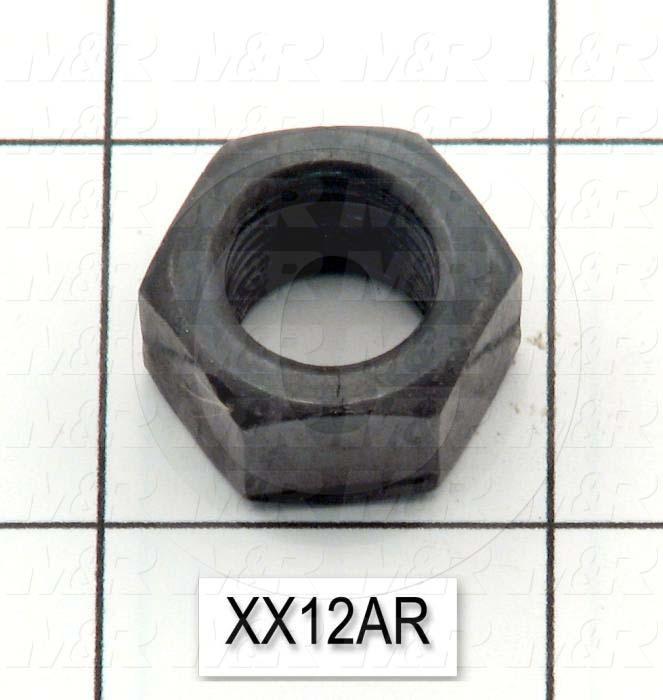 Nuts, Hex, 1/2-20 Thread Size, Right Hand, Steel, Black Oxide