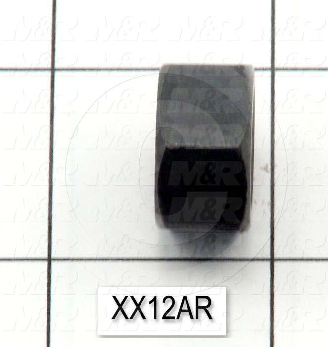 Nuts, Hex, 1/2-20 Thread Size, Right Hand, Steel, Black Oxide