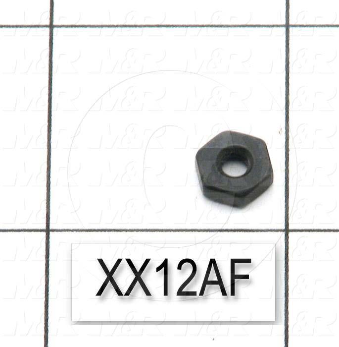 Nuts, Hex, 6-32 Thread Size, Right Hand, Steel, Black Oxide