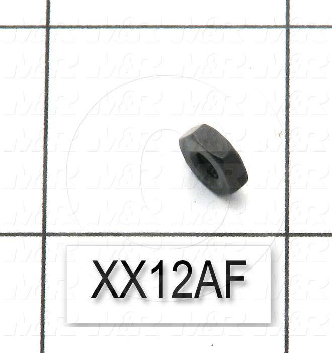 Nuts, Hex, 6-32 Thread Size, Right Hand, Steel, Black Oxide
