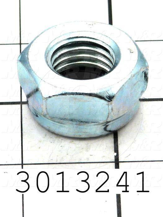 Nuts, Lock, 3/4-10 Thread Size, Right Hand, Steel, Zinc, With Nylon