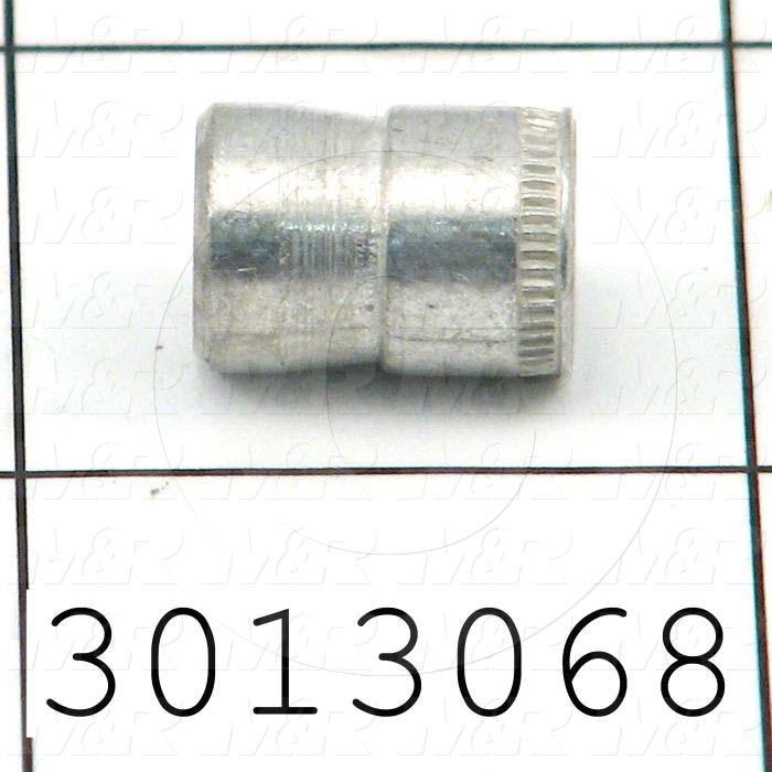 Nutsert, AT Type, Thread Size 1/4"-20, Outside Diameter 0.396", Overall Length 0.530"