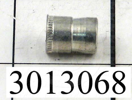 Nutsert, AT Type, Thread Size 1/4"-20, Outside Diameter 0.396", Overall Length 0.530"